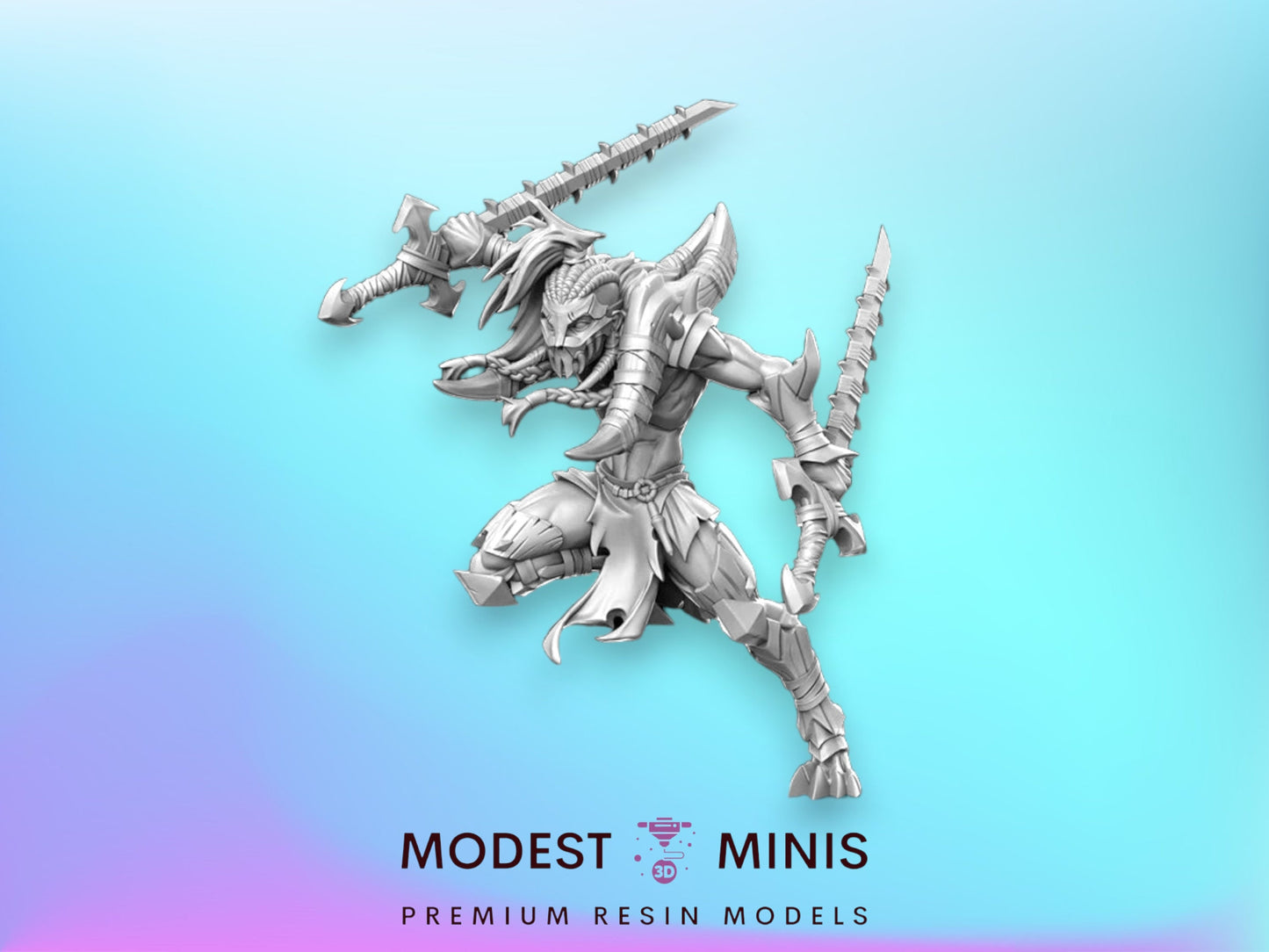 Kujla Berserker - 32mm Scale DnD Miniature | Dungeons and Dragons | JRPG Mini - RN Estudio
