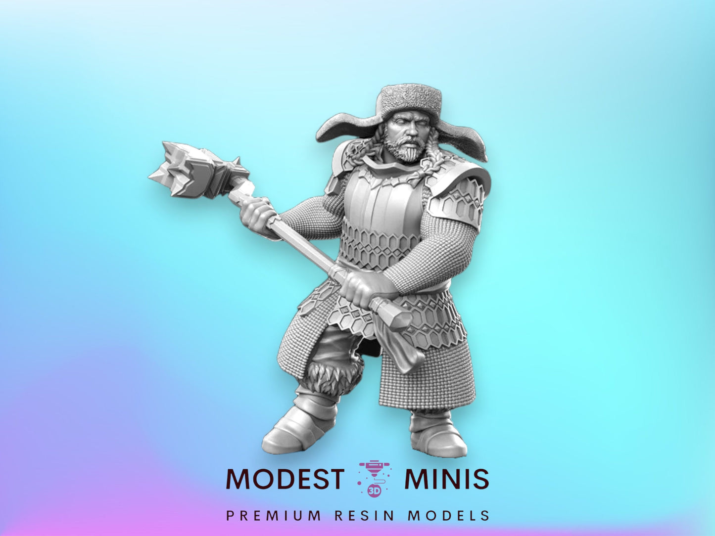 Dwarf Earmuffs - 32mm Scale DnD Miniature | Dungeons and Dragons | JRPG Mini - RN Estudio
