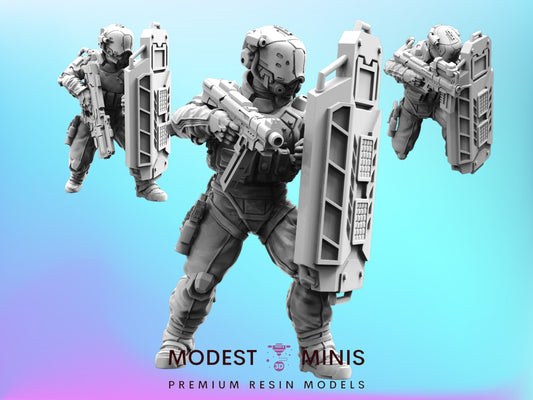 Trauma Team Anti Crowd Unit - 32mm Scale Cyberpunk Mini  | Papsikels