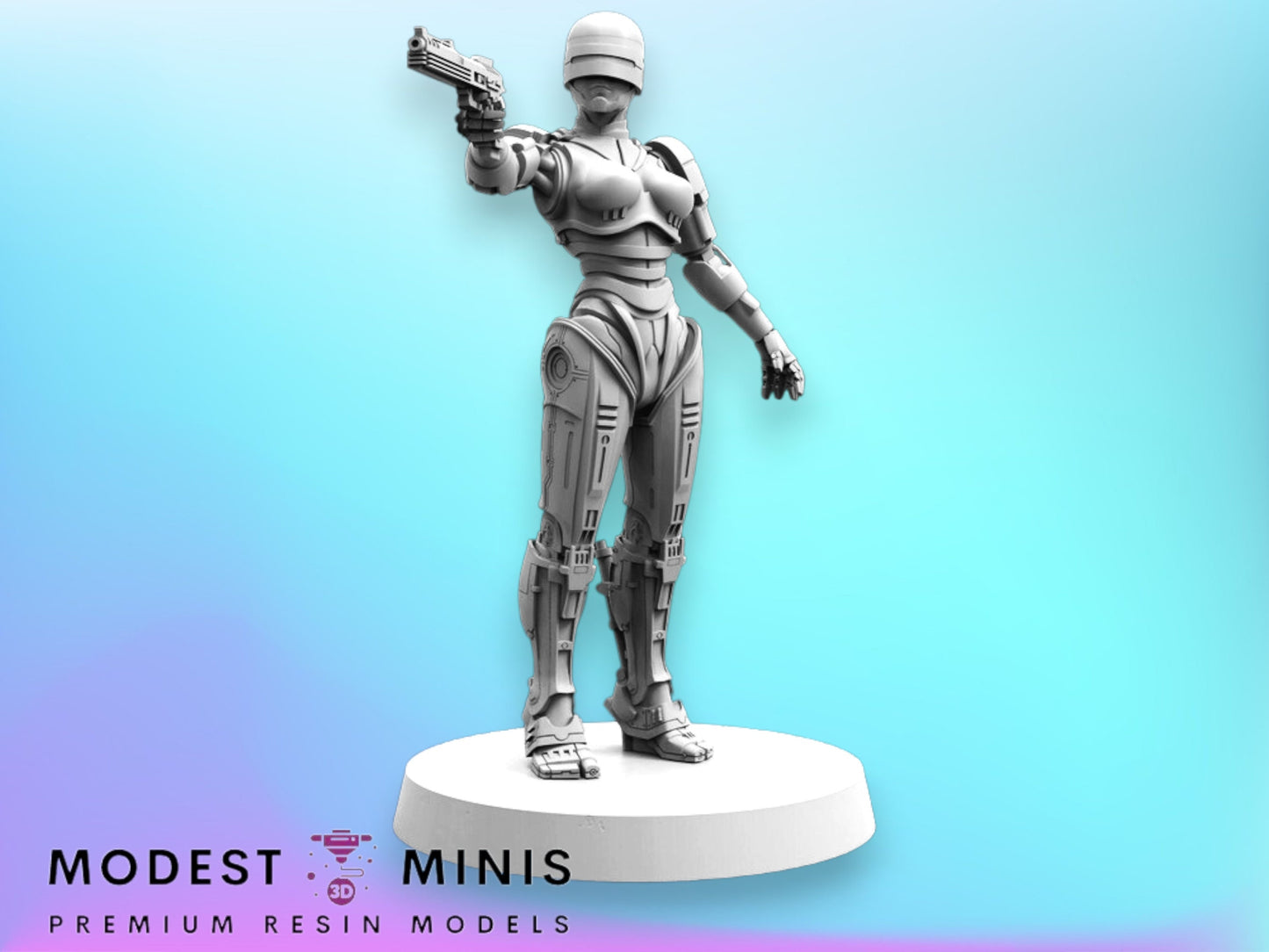 Series 5 Sexycop A Robot - 32mm Scale Miniature | RPG | Sci fi | Cyberpunk | Role Playing | Papsikel