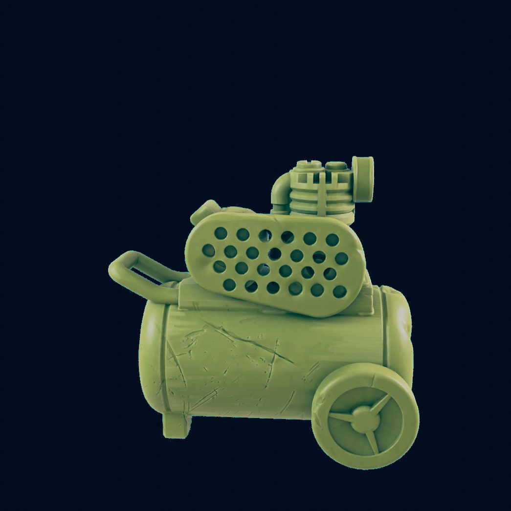 Air Compressor Scatter Terrain | 28mm - 54mm Scale | Survivor Terrain | Fantasy Scatter | Sci Fi Terrain | Superhero