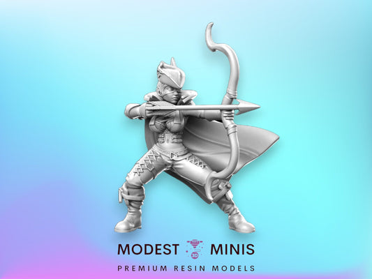 Robin Female Archer - 32mm Scale DnD Miniature | Dungeons and Dragons | JRPG Mini - RN Estudio
