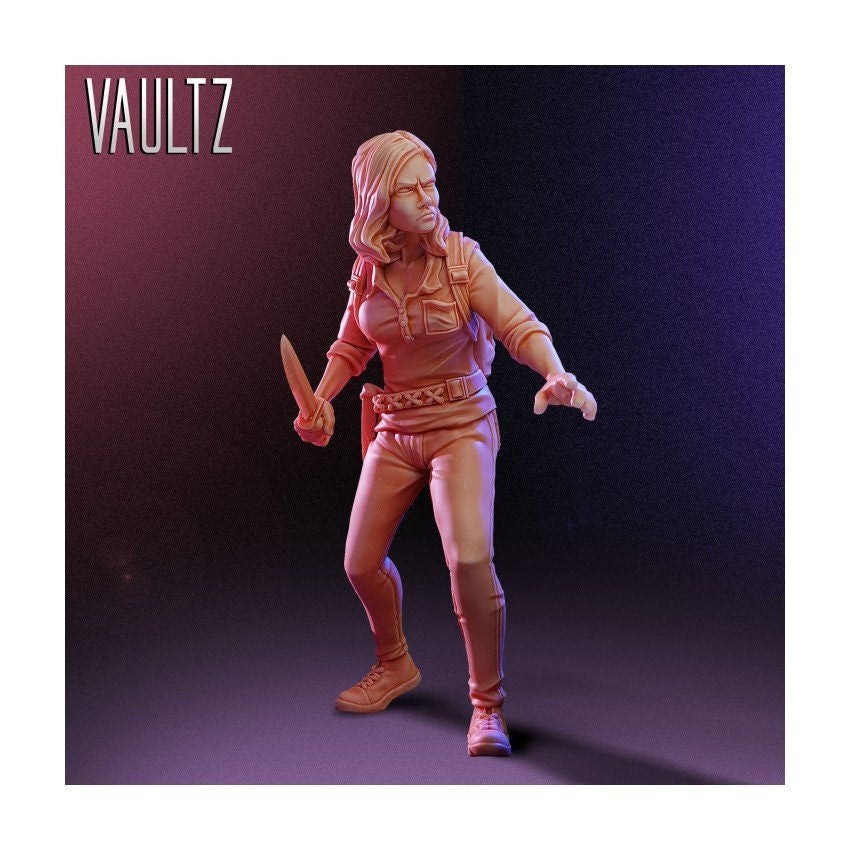 Survivor Monica | 28mm - 100mm Scale Resin Mini | Zombicide | Vaultz