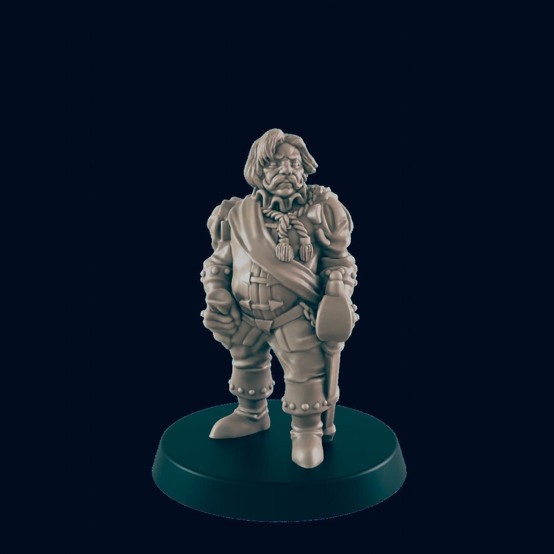 NPC Human Male Noble - 25mm - 75mm Scale | DnD | EC3D Fantasy Mini | Townsfolk