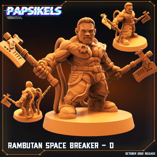 Rambutan Space Breaker D Dwarf - 32mm Scale Alien Miniature | RPG | Sci fi | Cyberpunk | Role Playing | DnD | Papsikel