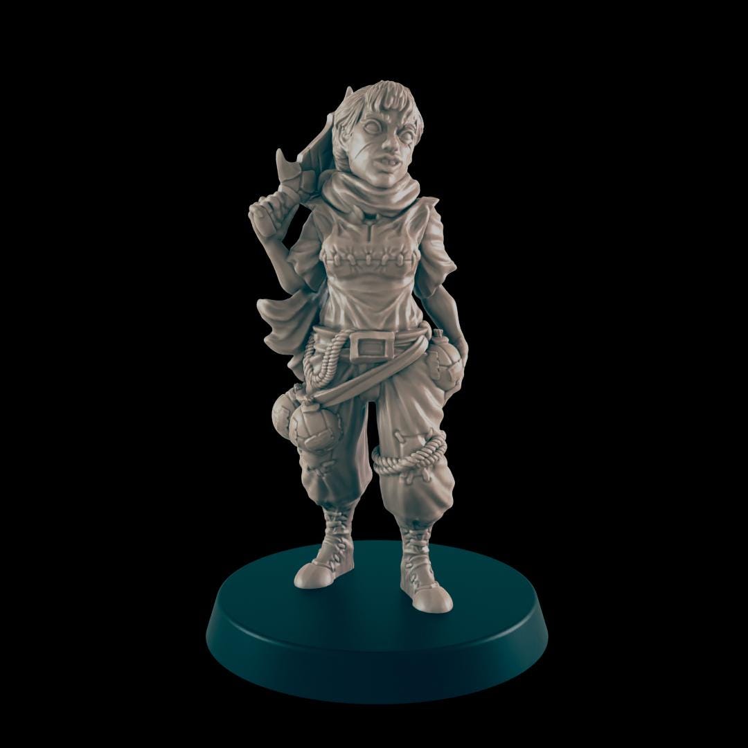 Kiss of Death Female Assassins | 25mm - 100mm Scale | DnD | EC3D Fantasy Mini | Everyday Folk
