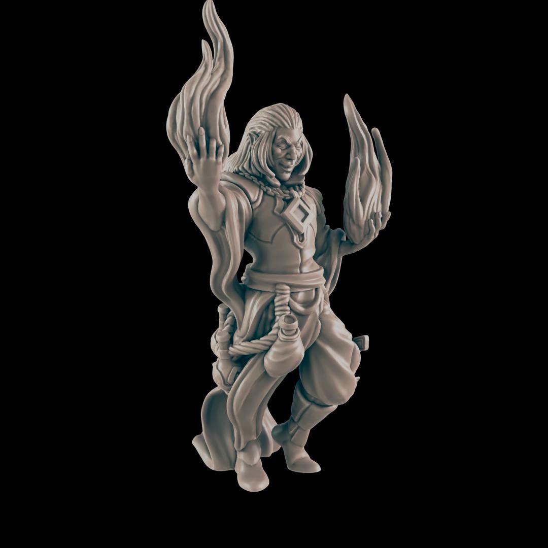Warlock Heroes  | 25mm - 100mm Scale | DnD | EC3D Fantasy Mini | Everyday Heroes