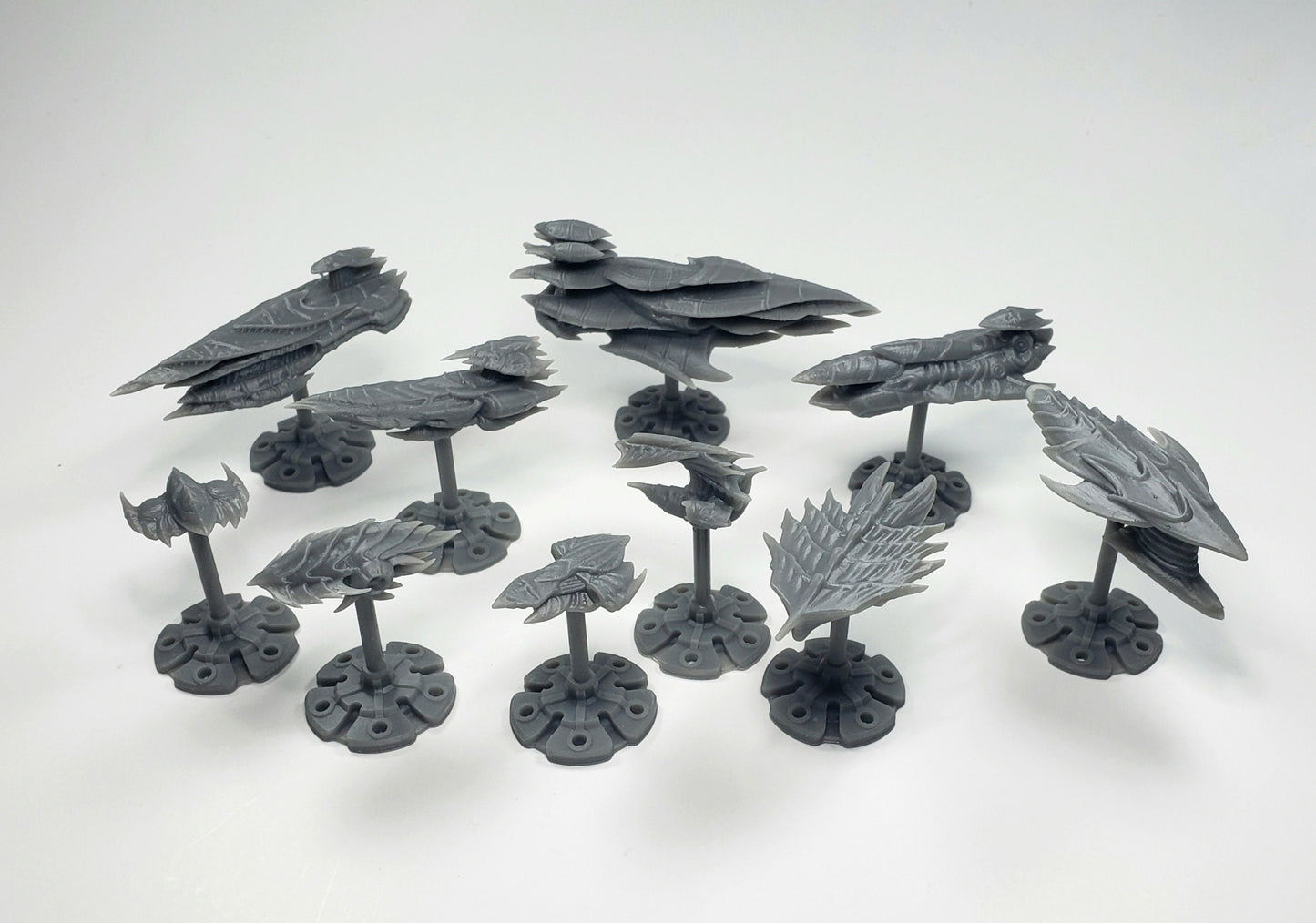 10pc Alien Hive Starship Fleet - Fleetscale Mini | Starfinder | Billion Suns | Starmada | Firefly | Terra Conflict