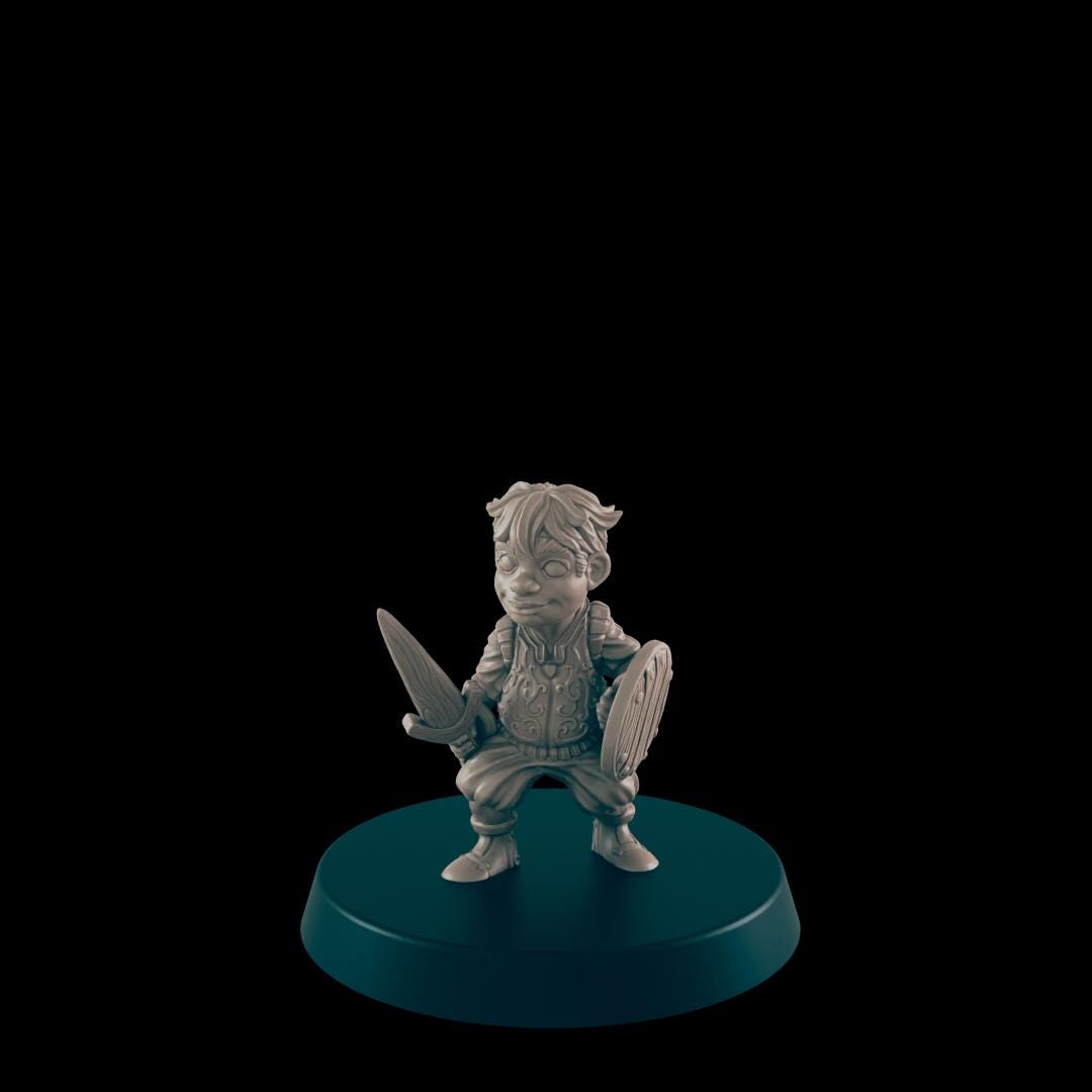 Upper Class Nobles and Kids  | 25mm - 100mm Scale | DnD | EC3D Fantasy Mini | Everyday Folk