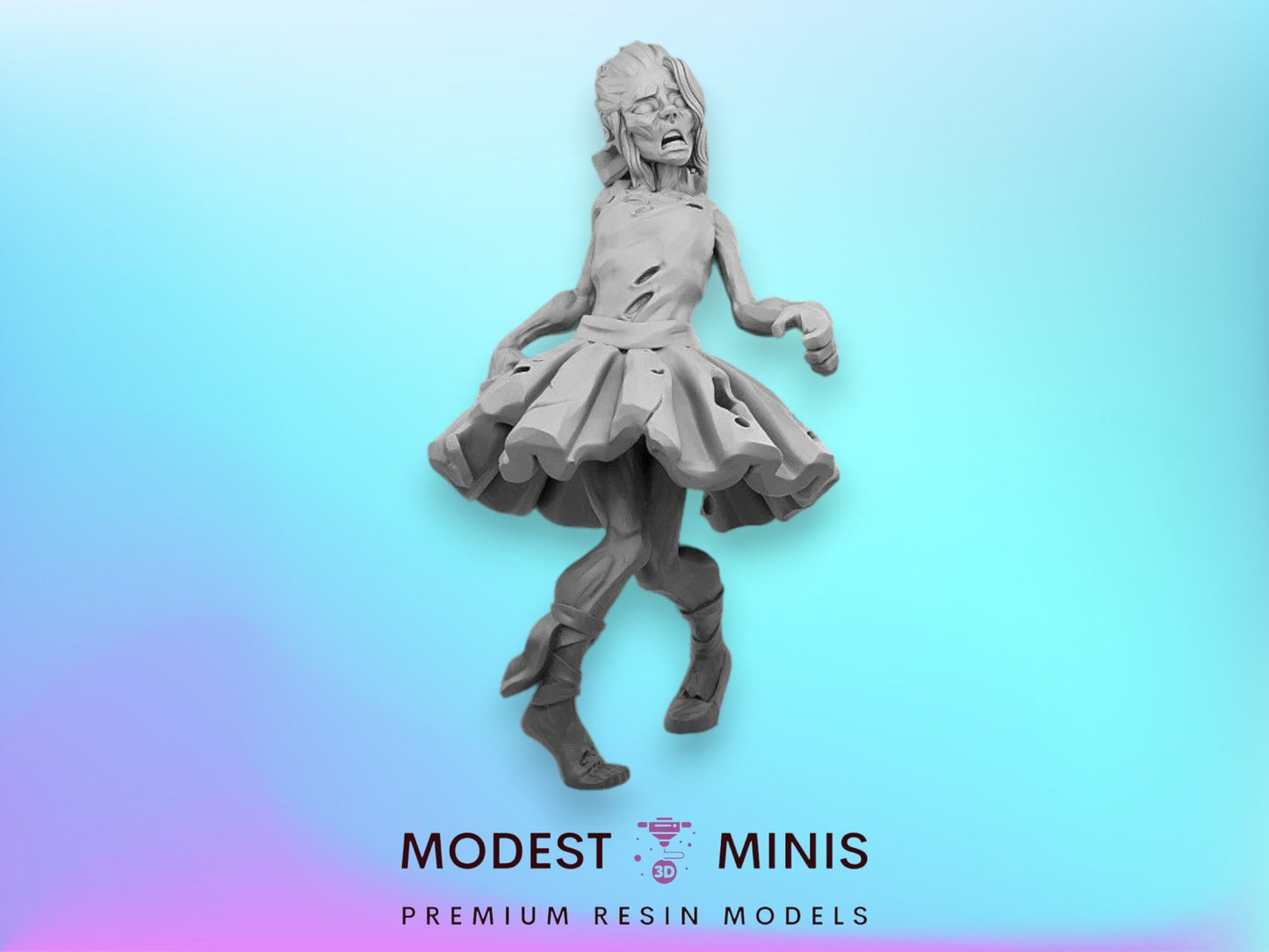 Zombie Ballerina Kids Survivors | 28mm 32mm | Zombicide | Vaultz
