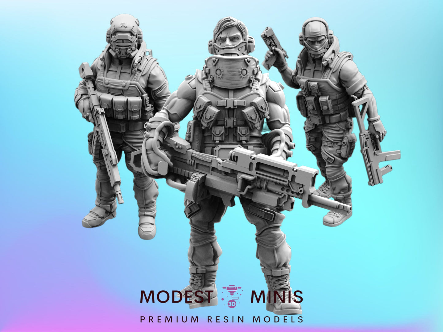 PMC Operators Set - Cyberpunk Miniature  | Papsikels