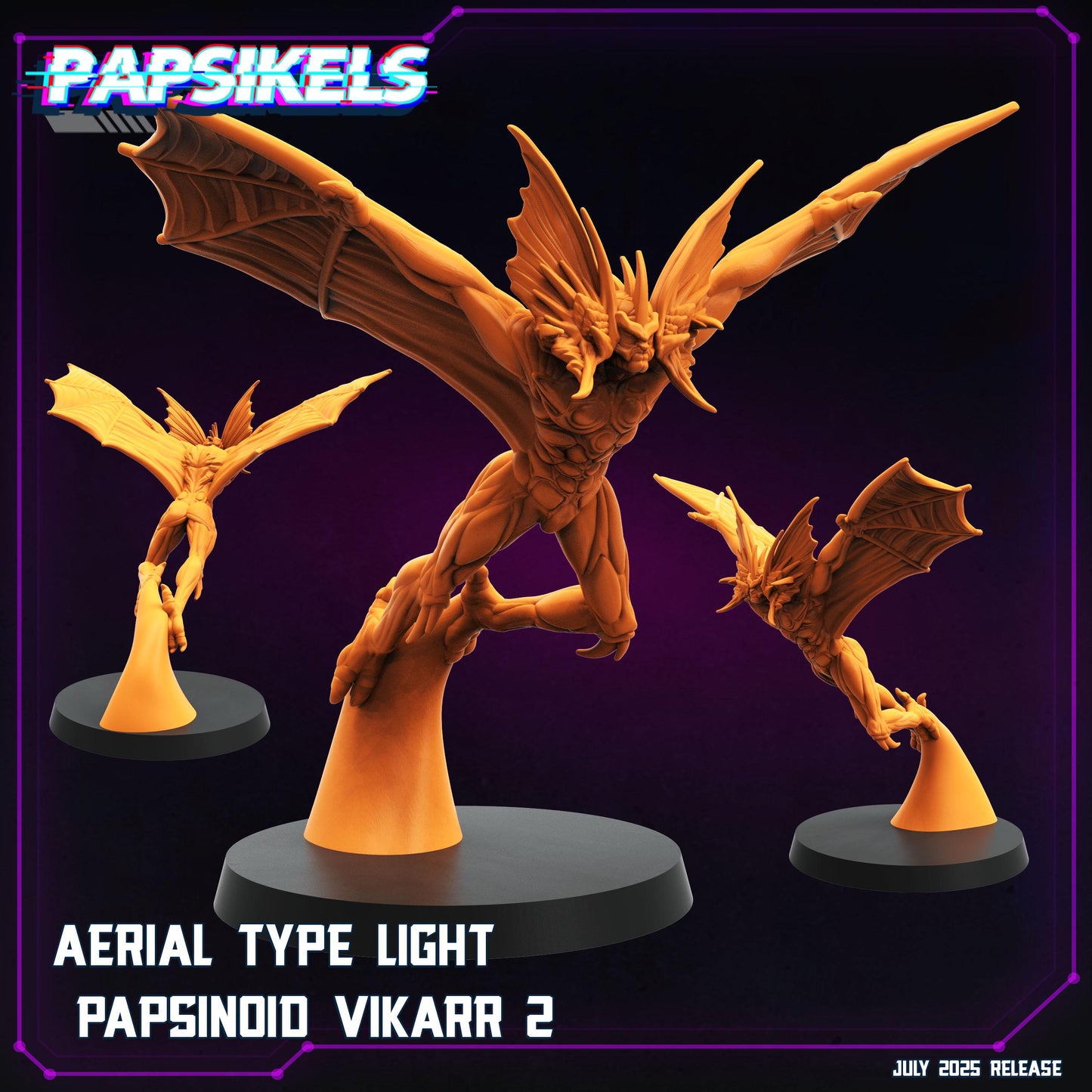 Aerial Type Light Papsinoid Vikarr - Resin Cyberpunk Miniature  | Papsikels