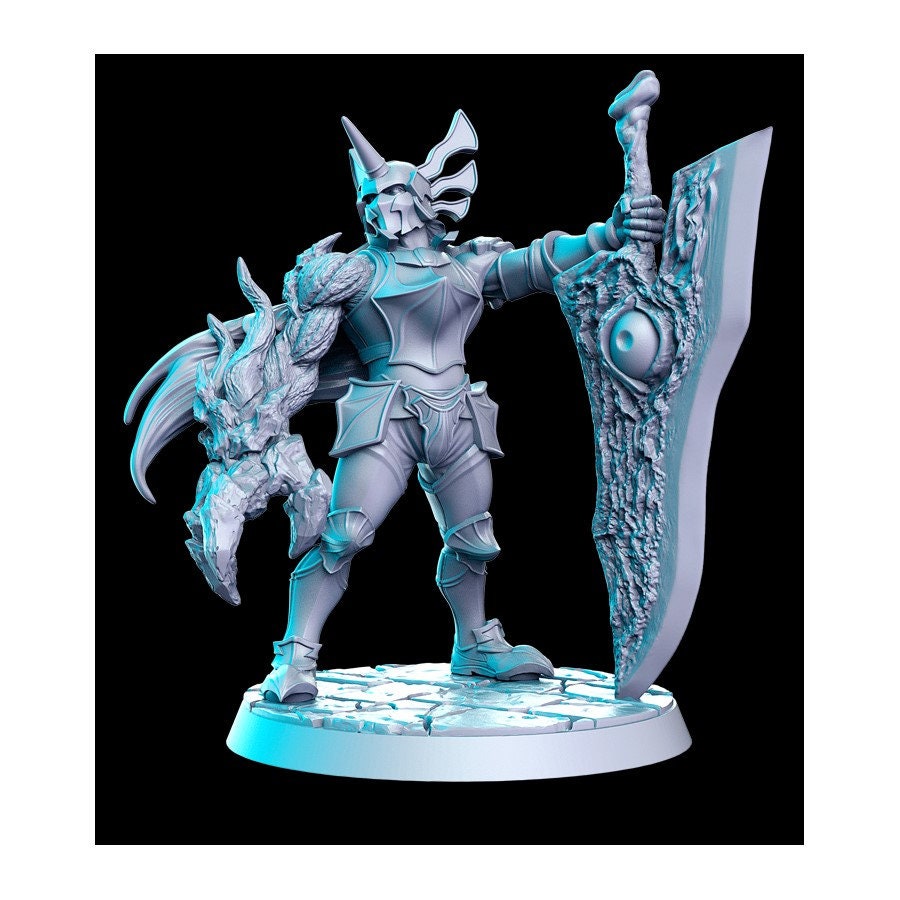 Ephialtes Demonic Knight - 32mm Scale DnD Miniature | Dungeons and Dragons | JRPG Mini - RN Estudio