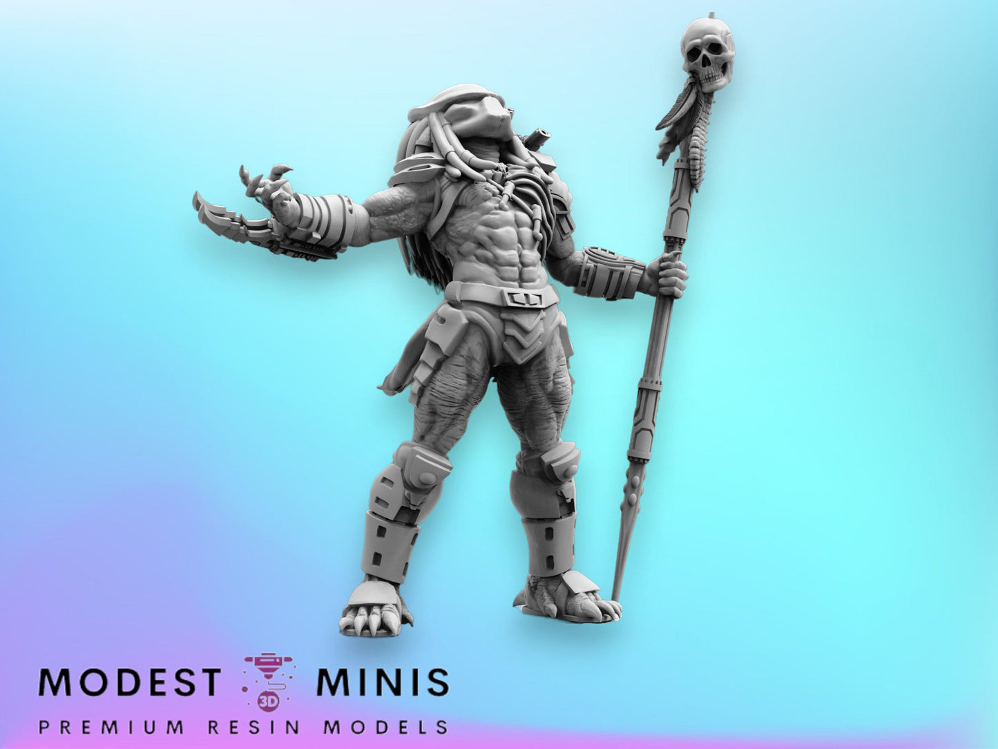 Glory Skull Hunter - 32mm Scale Alien Miniature | RPG | Sci fi | Cyberpunk | Role Playing | DnD | Papsikel