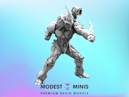 Bio Boosted Techno Apex Skull Hunter A - 32mm Scale Alien Miniature | RPG | Sci fi | Cyberpunk | Role Playing | DnD | Papsikel