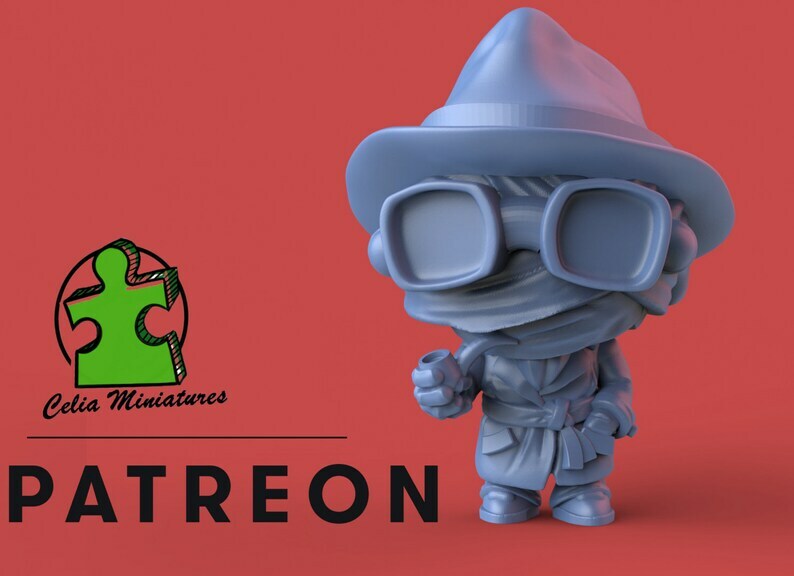 Chibi Invisible Man - 28mm - 54mm Scale