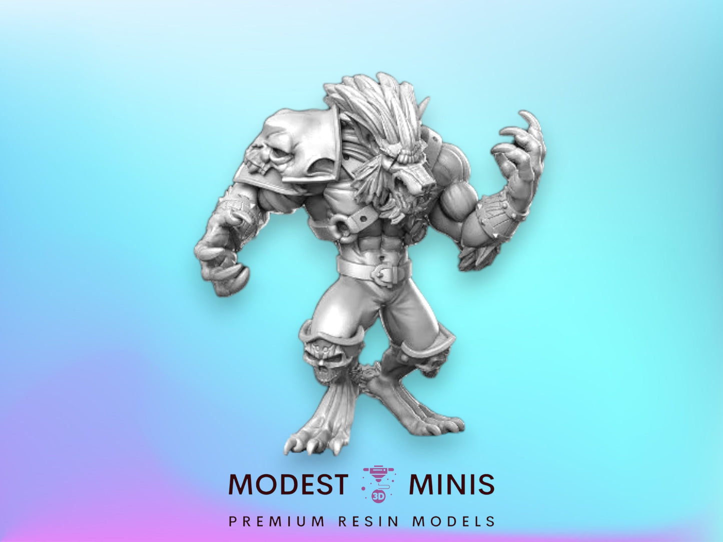 Wilveris Werewolf - 32mm Scale DnD Miniature | Dungeons and Dragons | JRPG Mini - RN Estudio