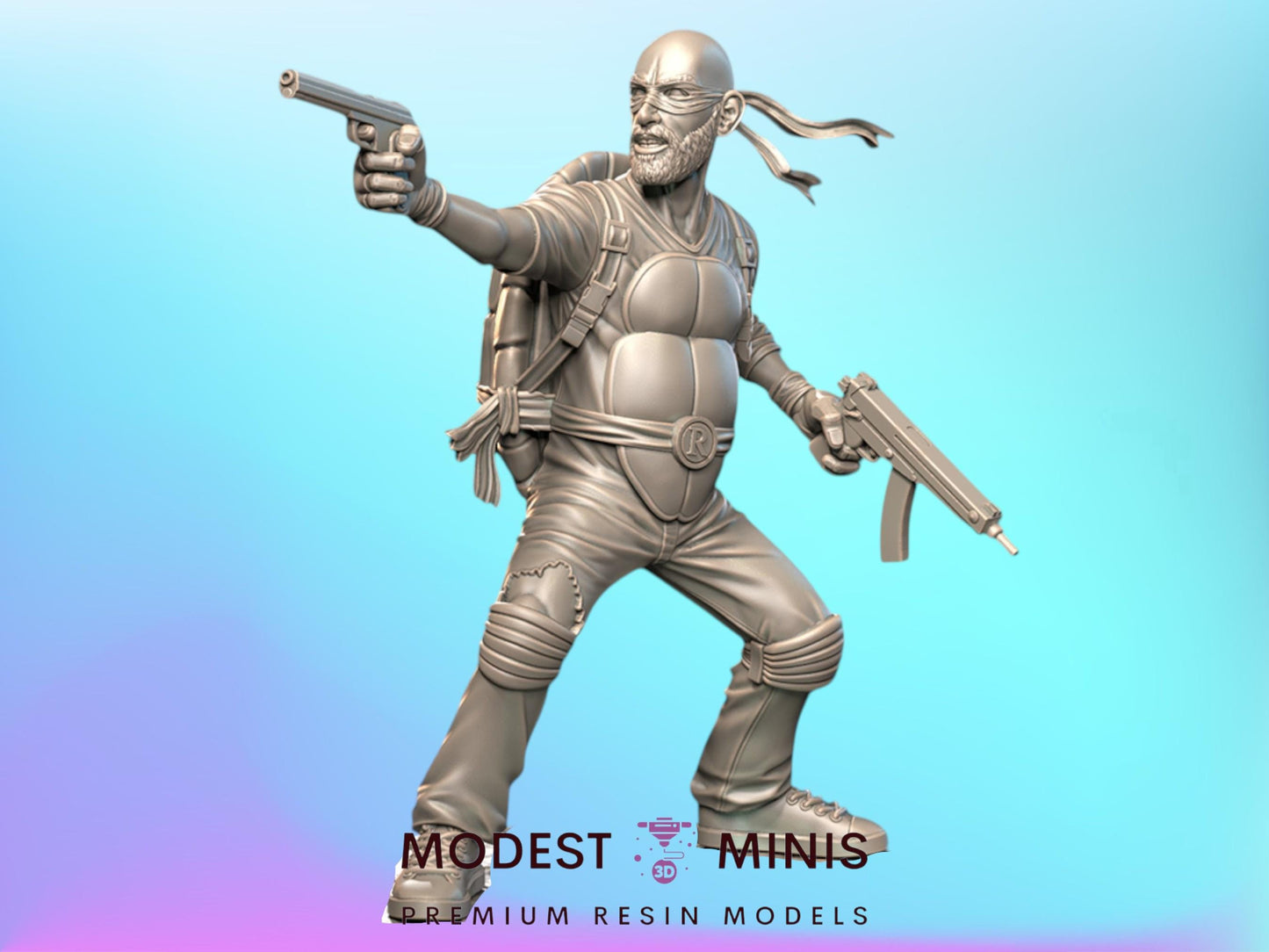 Turtleocalypse Survivor and Zombie - 28mm 30mm 32mm - Wasteland | Zombicide | Walking Dead | Zombie Con