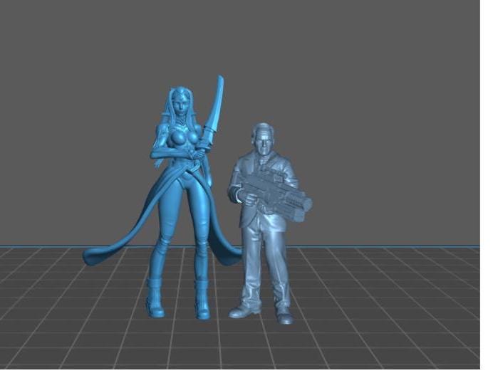 Silicon Cyborg Creature PCELL Females - Resin 3D Print Alien Miniature | RPG | Sci fi | Cyberpunk | Role Playing | DnD | Papsikel