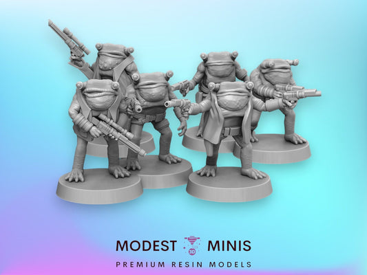 6pc Smuggler Frogs - 28mm - 40mm Scale | Jandro | Star Wars Legion Mini