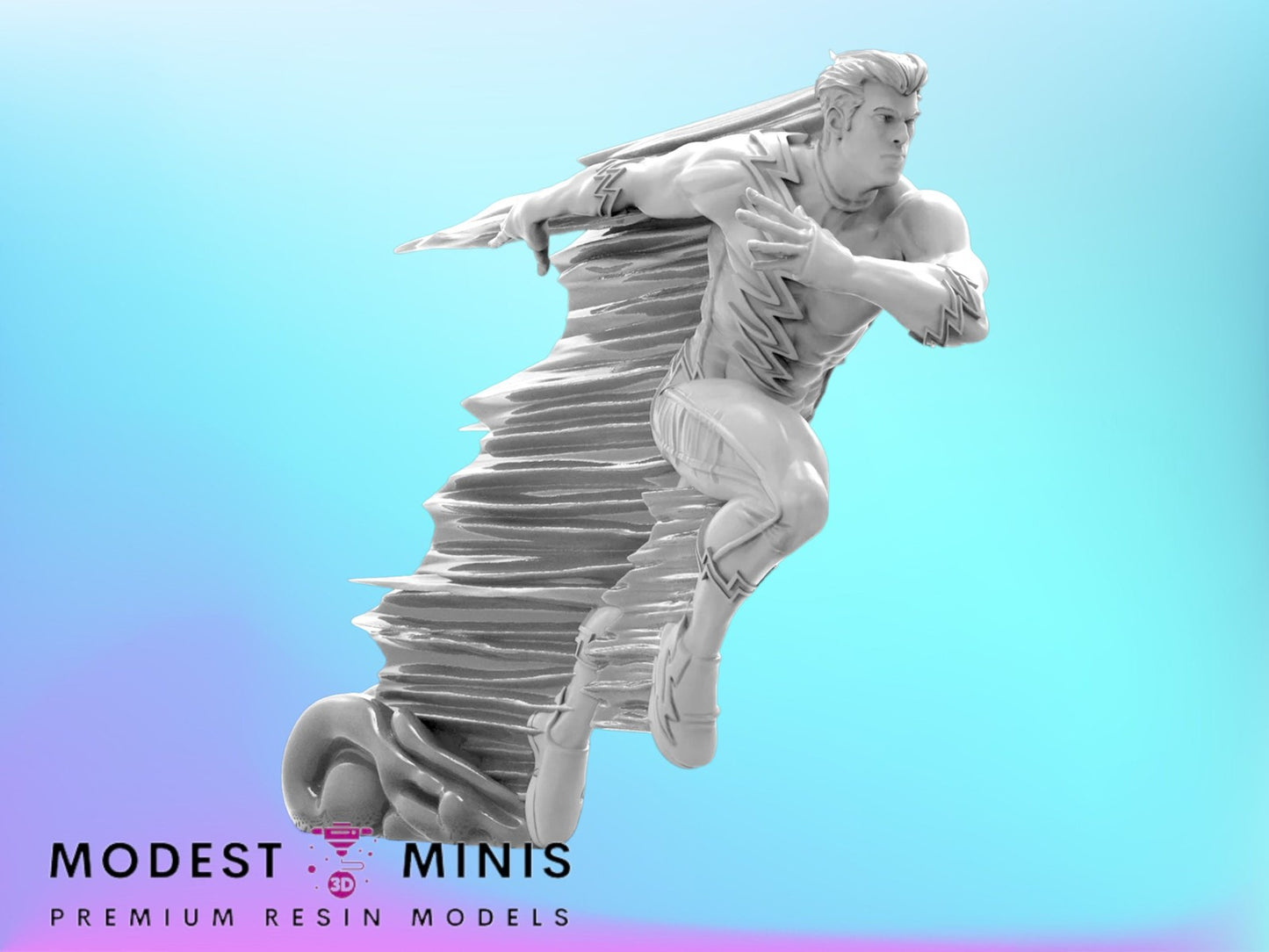 Silver Speedster A - 40mm  Miniature | Crisis Protocol Proxy | Trident