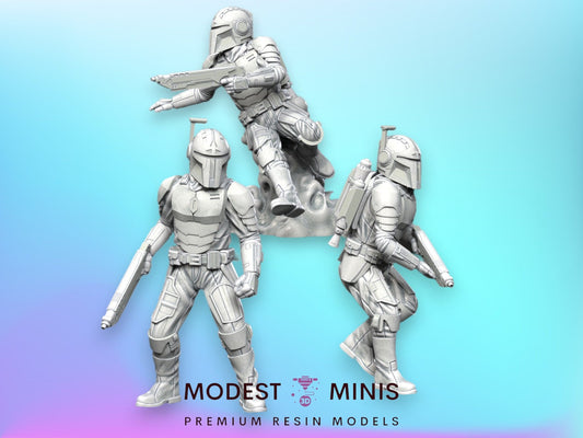 3pc Mando Stalkers - 28mm - 40mm Scale | Blue Wolf Star Wars Legion Mini