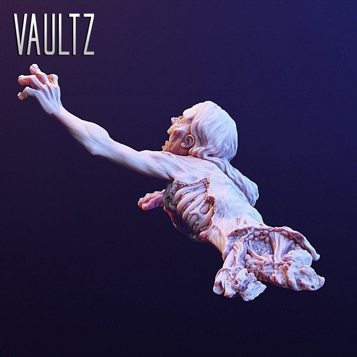 Zombie Hannah Torso | 28mm - 100mm Scale Resin Mini | Zombicide | Vaultz