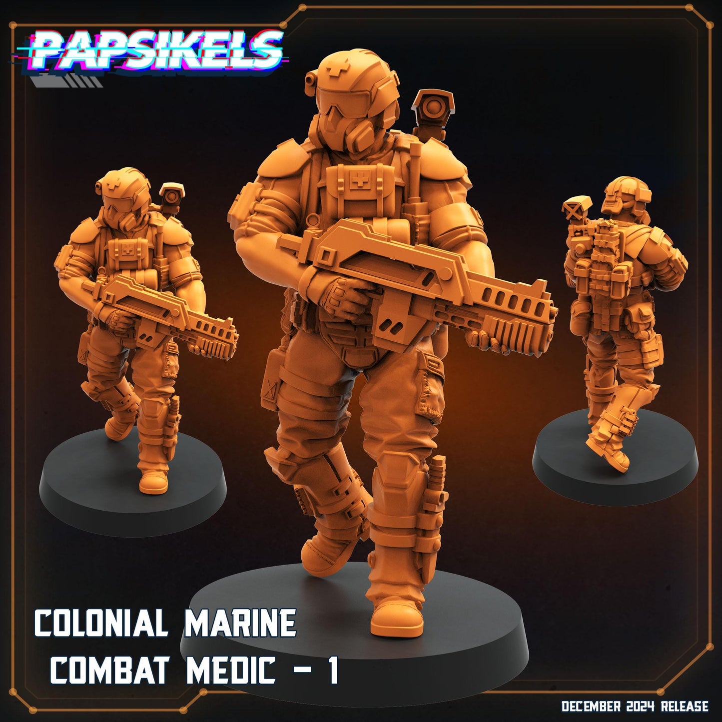 10pc Combat Medic Team - 32mm Scale Cyberpunk Miniature | RPG | Sci fi | AvP | Role Playing | DnD | Papsikel