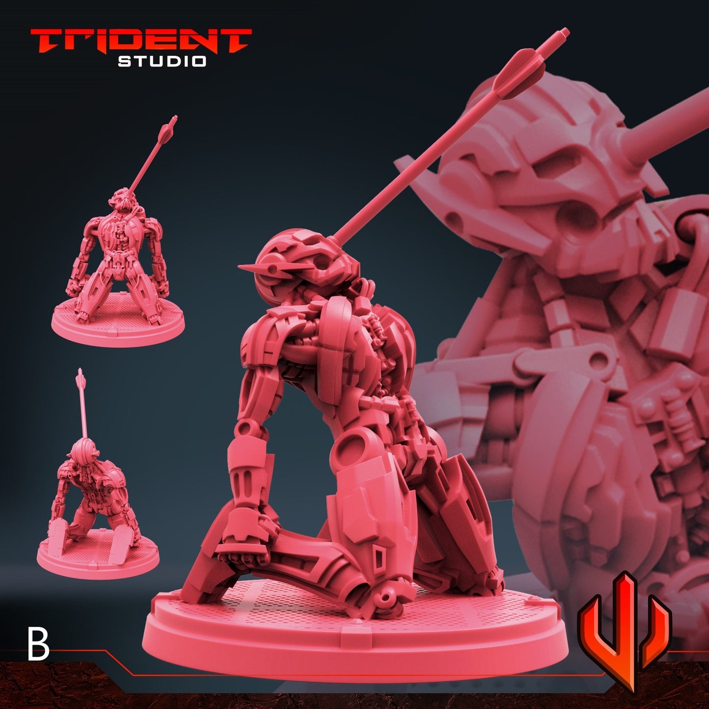 Ultimatron Drones - 40mm  Miniature | Crisis Protocol Proxy | Trident