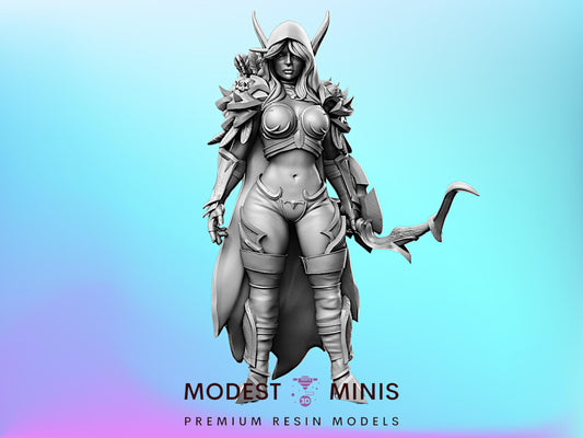Wow Sylvana - 28mm 32mm Scale DnD Miniature | Dungeons and Dragons | RN Estudio