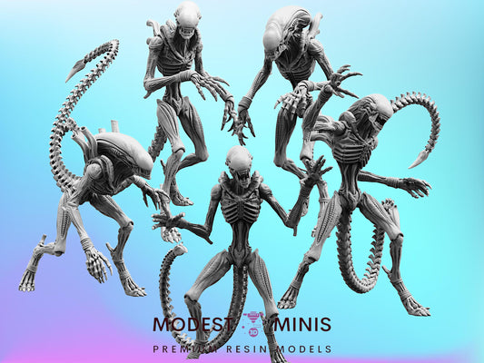 Reverse Engineered Xeno Clones - Resin 3D Print Alien Miniature | RPG | Sci fi | Cyberpunk | Role Playing | DnD | Papsikel