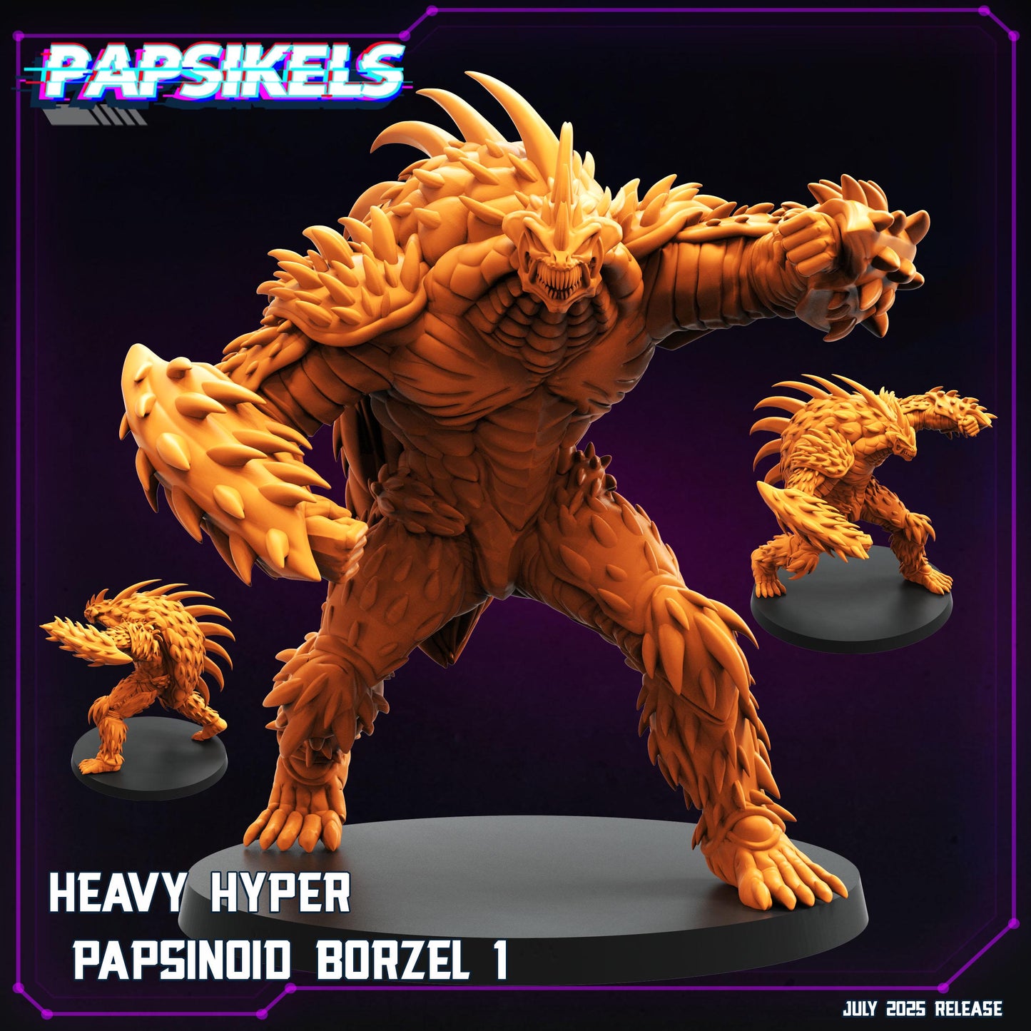 Heavy Hyper Papsinoid Borzel - Resin Cyberpunk Miniature  | Papsikels