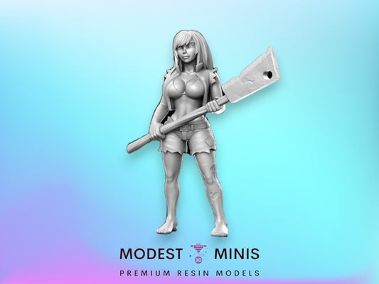 Heroine Quest Zombie 2 Female - 28mm 32mm Scale DnD Miniature | Dungeons and Dragons | RN Estudio