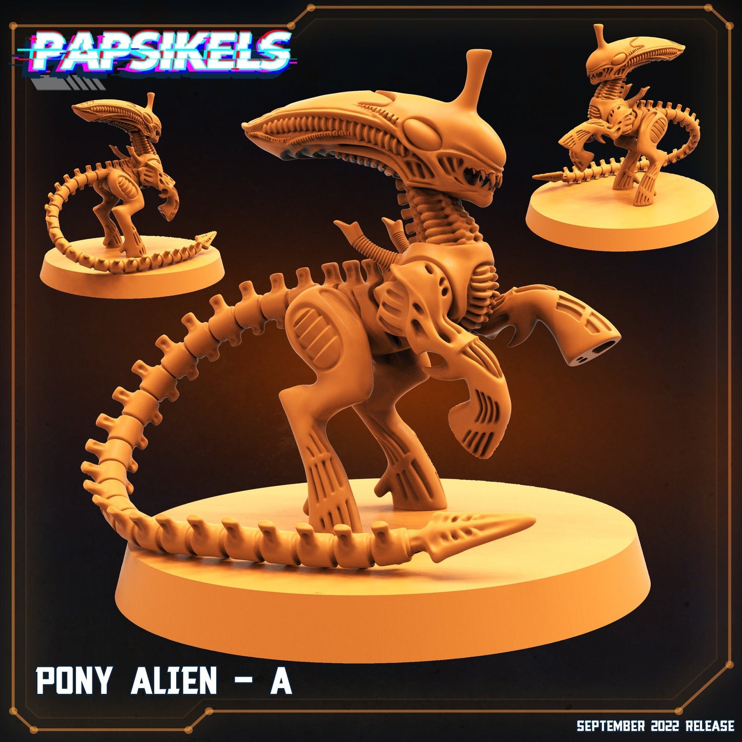 Pony Alien - Resin 3D Print Alien Miniature | RPG | Sci fi | Cyberpunk | Role Playing | DnD | Papsikel
