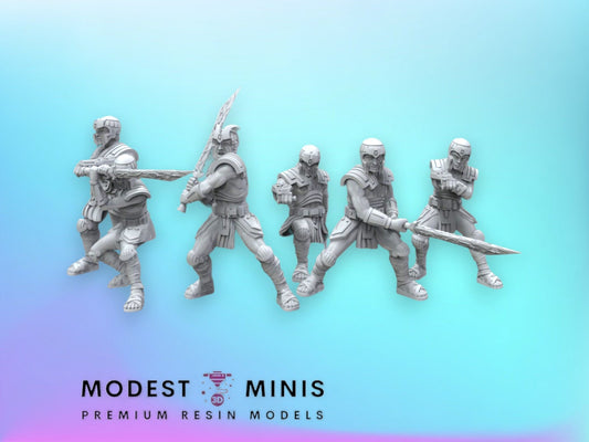 6pc Ancient Red Warriors Set - 28mm - 40mm Scale | Star Wars Legion Mini