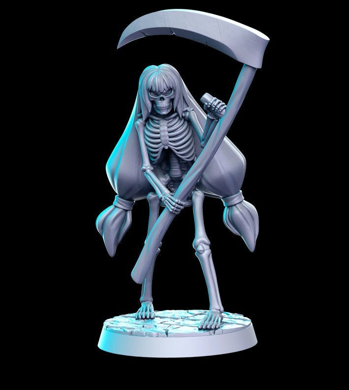 Heroine Quest Skeleton Female - 28mm 32mm Scale DnD Miniature | Dungeons and Dragons | RN Estudio