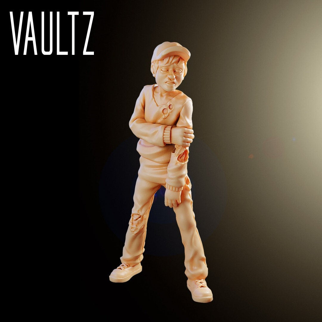 Survivor Alone Boy | 28mm - 100mm Scale Resin Mini | Zombicide | Vaultz