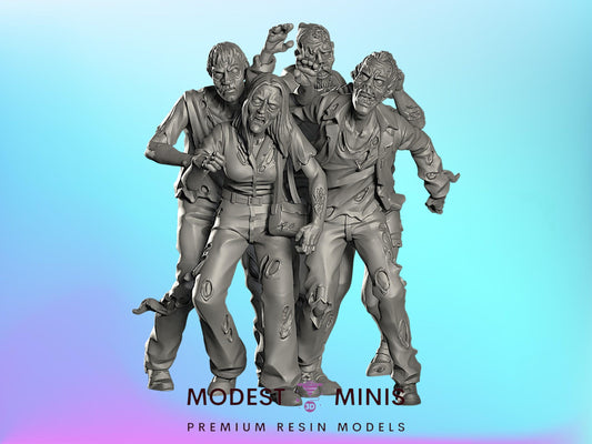 Zombie Horde 5 - 28mm 30mm 32mm - Zombie Horde | Wasteland | Zombicide | Walking Dead