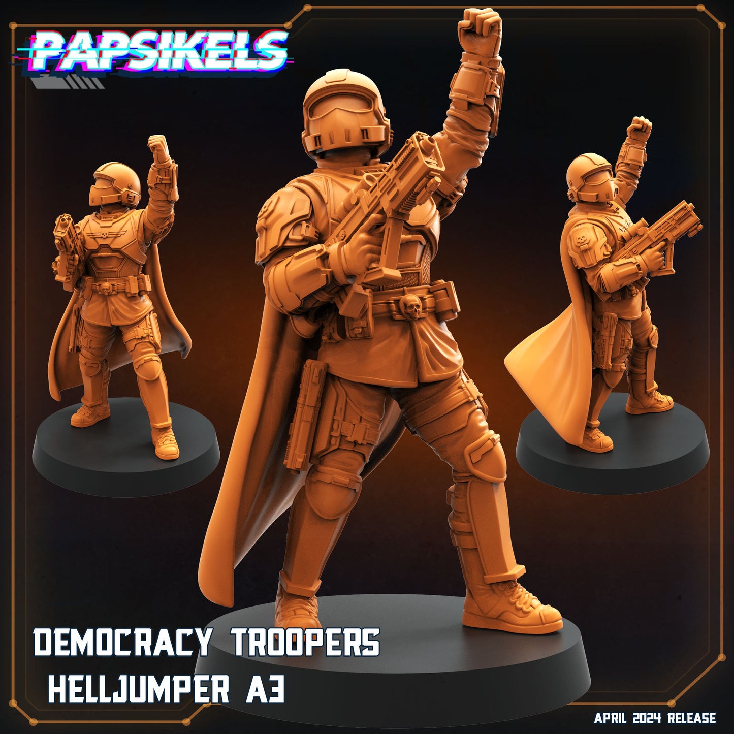 Helljumpers - 32mm Scale Alien Miniature | RPG | Sci fi | Role Playing | DnD | Papsikel
