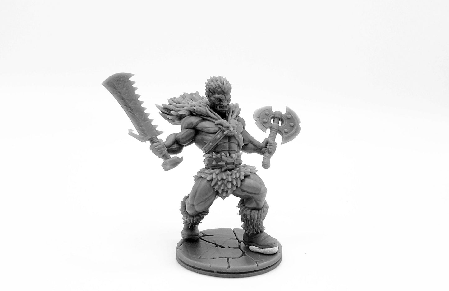 Ikari Barbarian Warrior - 32mm Scale DnD Miniature | Dungeons and Dragons | Age of Darkness - RN Estudio