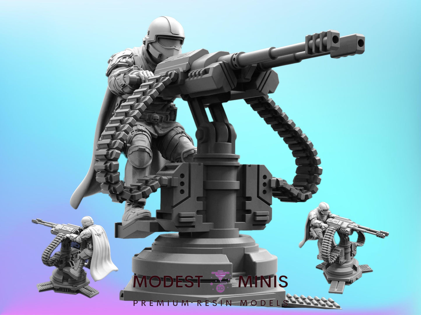 Helljumper Emplacement Machine Gun - 32mm Scale Alien Miniature | RPG | Sci fi | Role Playing | DnD | Papsikel