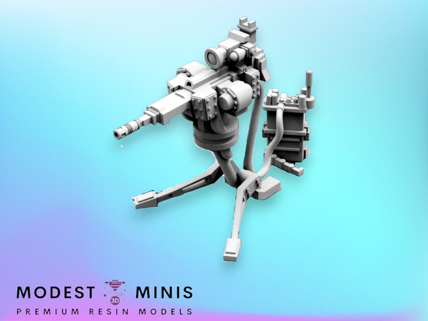 Sentry Gun Turret D7 - 32mm Scale Alien Miniature | RPG | Sci fi | Cyberpunk | Role Playing | DnD | Papsikel