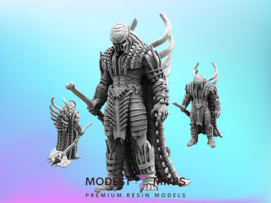 Grendel King Clan Leader Warlord - 32mm Scale Alien Miniature | RPG | Sci fi | Cyberpunk | Role Playing | DnD | Papsikel Skull Hunters