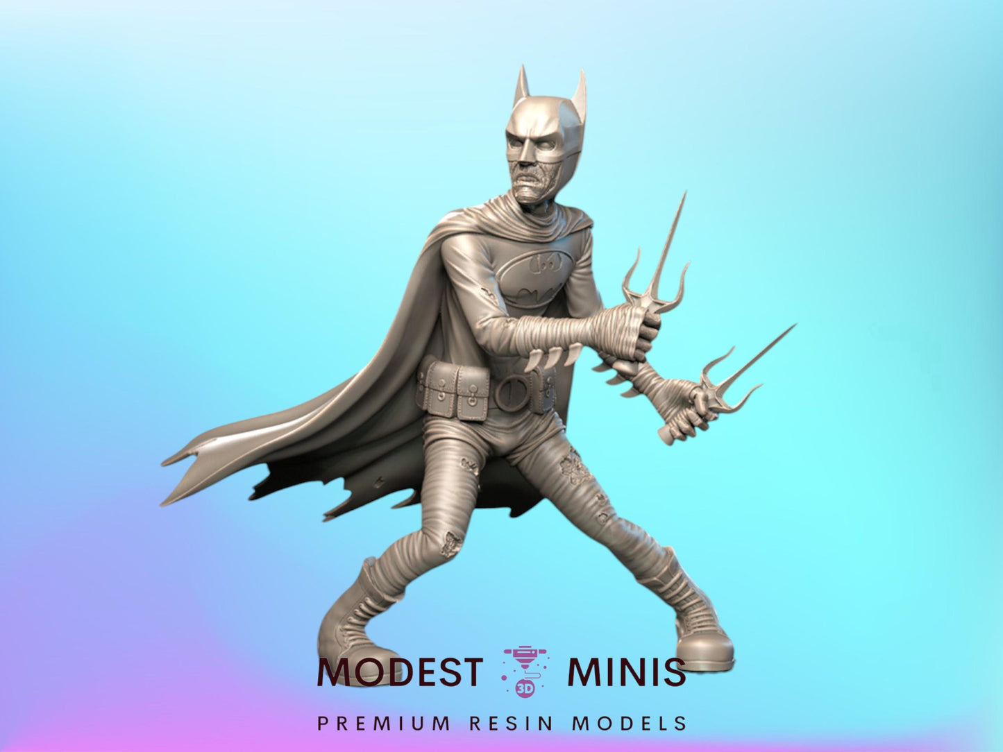 Necro Bat Survivor and Zombie - 28mm 30mm 32mm - Wasteland | Zombicide | Walking Dead | Zombie Con