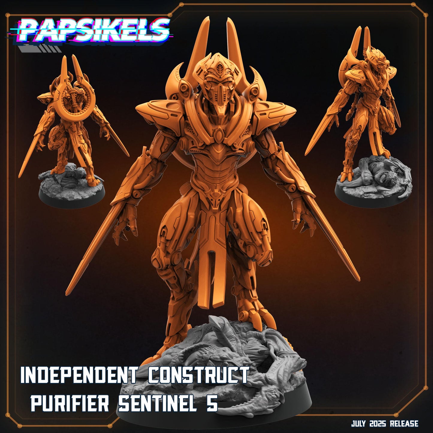 Independent Construct Purifier Sentinels - Resin 3D Print Alien Miniature | RPG | Sci fi | Cyberpunk | Role Playing | DnD | Papsikel