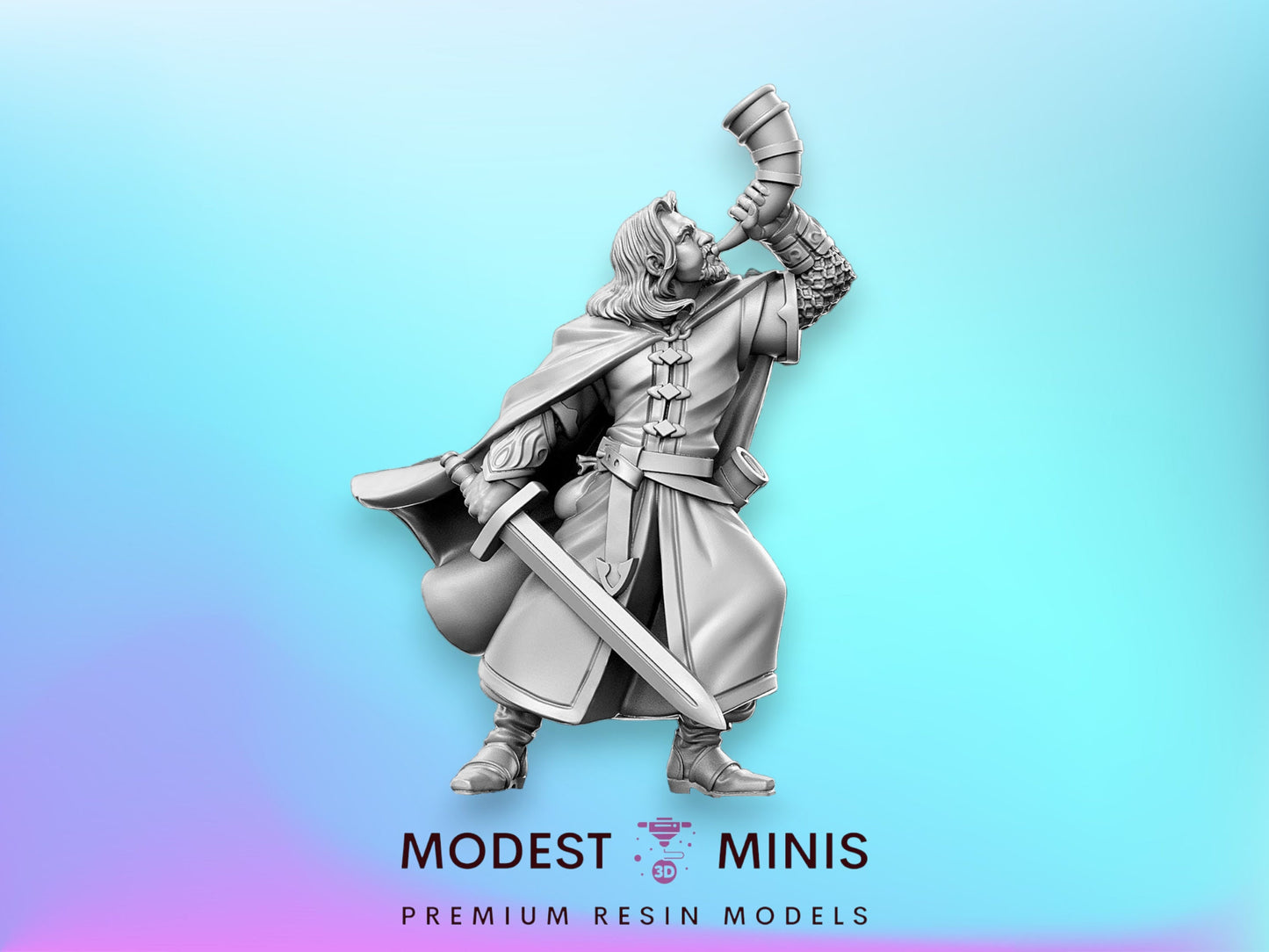 Bogamir Human - 32mm Scale DnD Miniature | Dungeons and Dragons | JRPG Mini - RN Estudio