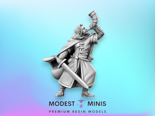 Bogamir Human - 32mm Scale DnD Miniature | Dungeons and Dragons | JRPG Mini - RN Estudio