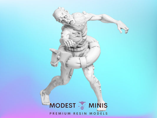 Zombie Horsefloater 28mm - 100mm Scale Resin Mini | Zombicide | Walking Dead | Sunset Vaultz