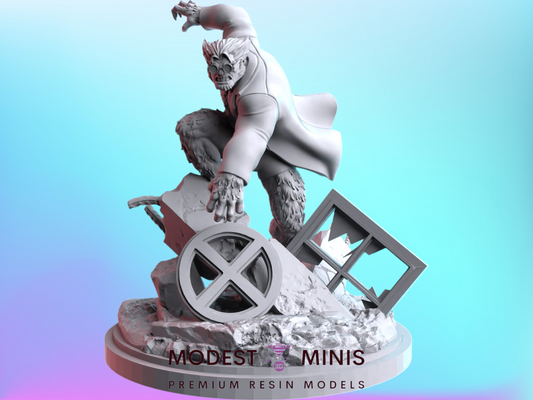 A 3D model of a character from the Marvel Cinematic Universe, specifically the character X-Man, posed in a dynamic fighting stance.