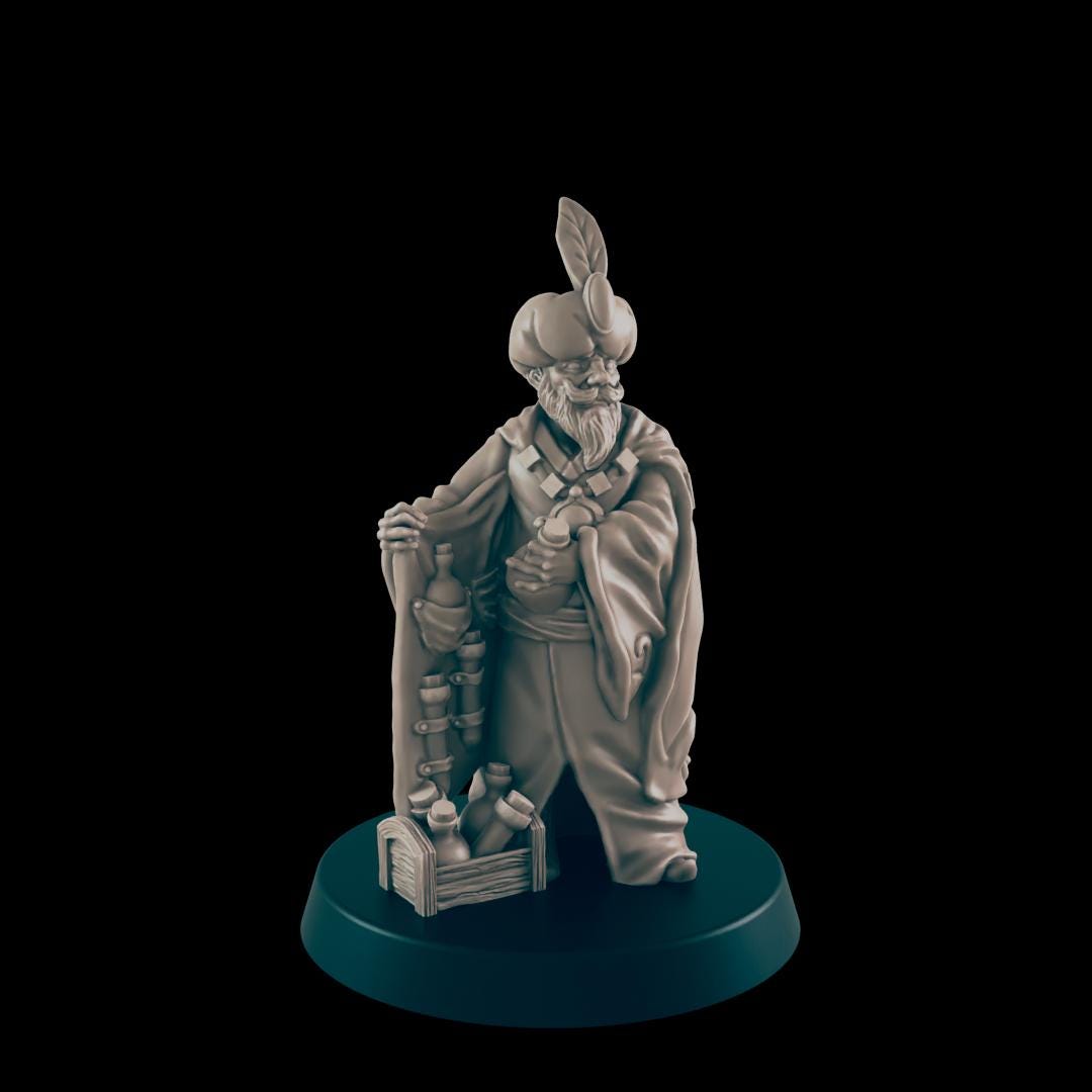 10pc Human Commoners  | 25mm - 100mm Scale | DnD | EC3D Fantasy Mini | Everyday Folk